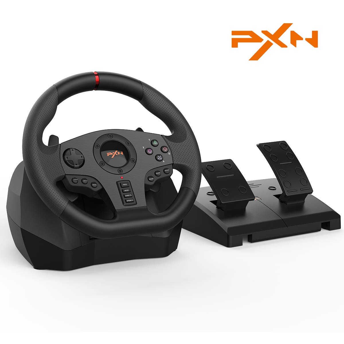 PXN V900 Gaming Steering Wheel - With Pedals and Joystick
