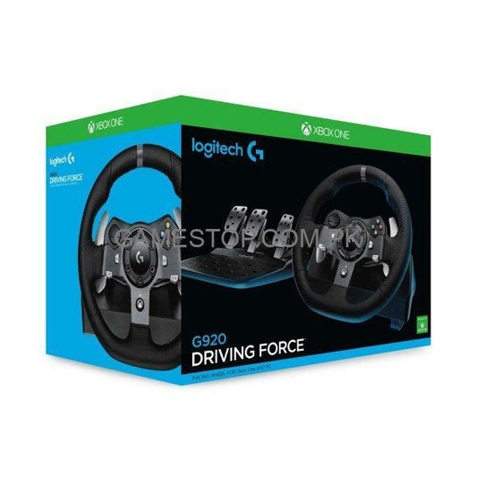 Logitech G920 Driving Force Racing Wheel with Floor Pedals, for Xbox Series X|S, Xbox One, PC, Mac - GameStop Pakistan