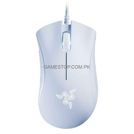 Razer DeathAdder Essential Gaming Mouse Mechanical Switches Rubber Side Grips ( Mercury White ) - GameStop Pakistan