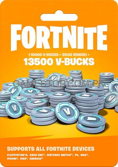 Fortnite 13500 V-Bucks Gift Card