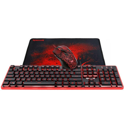 Redragon S107 PC Gaming Keyboard and Mouse Combo &amp; Large Mouse Pad
