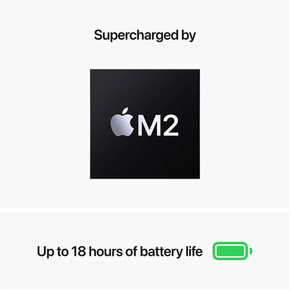 Apple MacBook Air 2022 with M2 chip, 8GB RAM, 256GB SSD (Midnight)