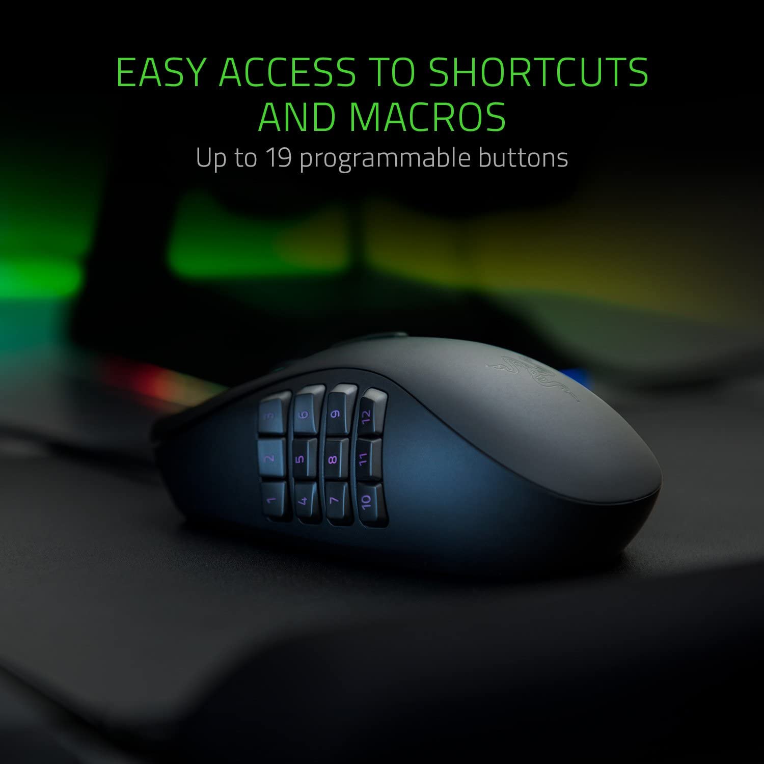 Razer Naga Trinity Gaming Mouse - Chroma RGB - Interchangeable Side Plate - Mechanical Switches - GameStop Pakistan