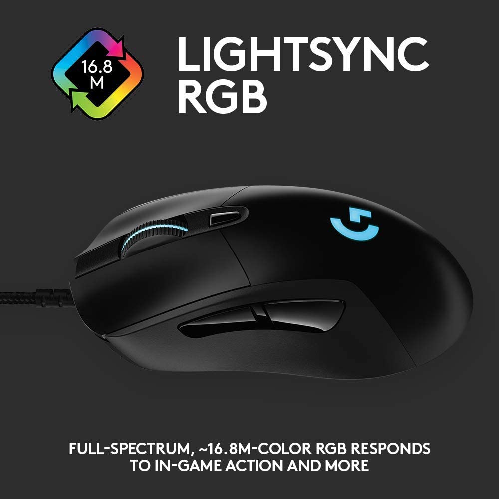 Logitech G403 LIGHTSYNC Gaming Mouse with HERO Sensor
