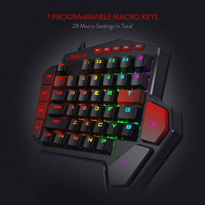 Redragon K585 RGB-BA (2 in 1) One-Handed RGB Gaming Keyboard and M721-Pro RGB Mouse Combo