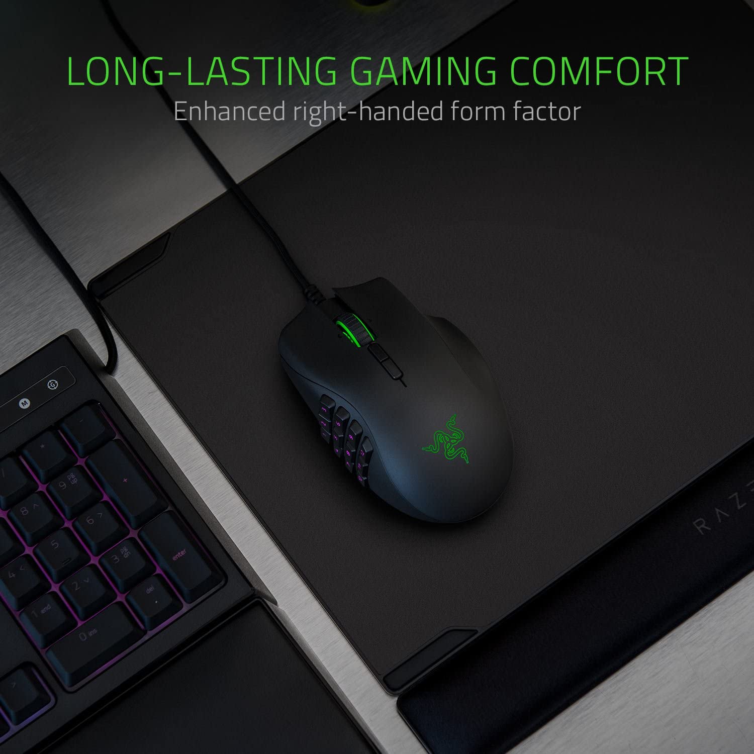 Razer Naga Trinity Gaming Mouse - Chroma RGB - Interchangeable Side Plate - Mechanical Switches - GameStop Pakistan