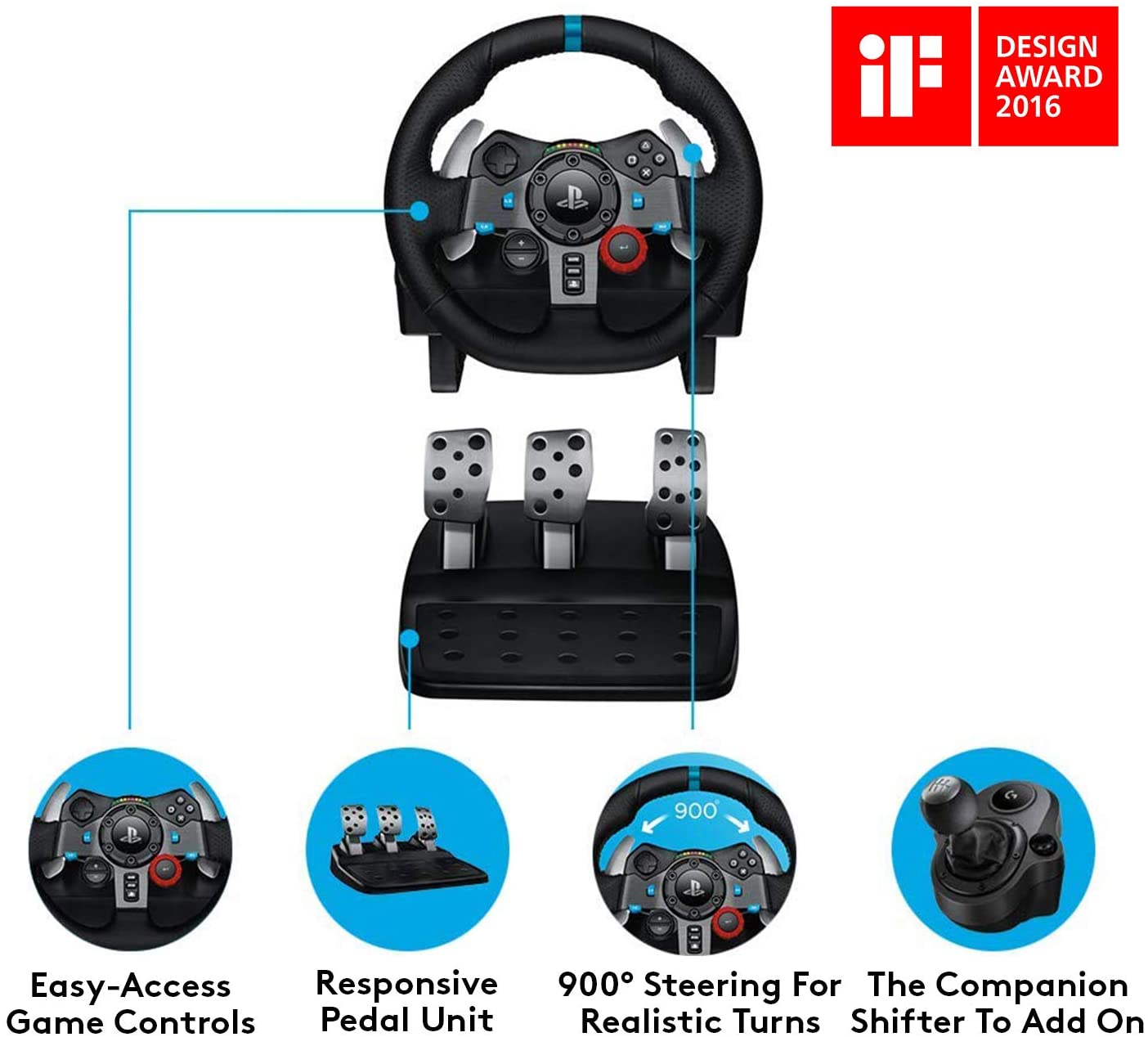 Logitech G29 Driving Force Racing Wheel - PS5 Edition