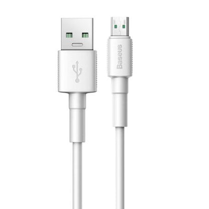 Baseus Mini White Cable USB For Micro USB 2.4A White - GameStop Pakistan