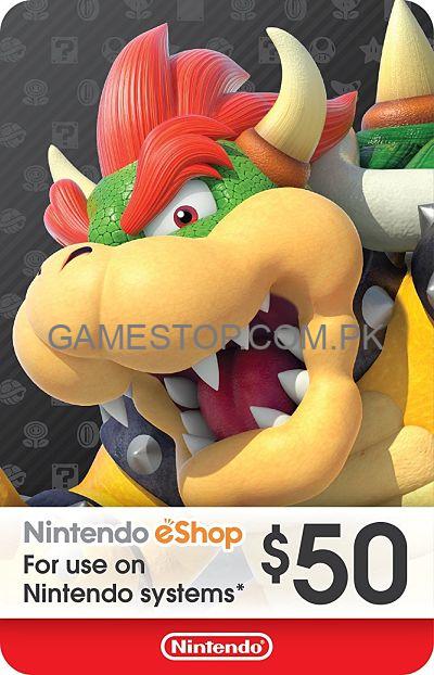 Nintendo eShop Gift Card $50 (US) - GameStop Pakistan