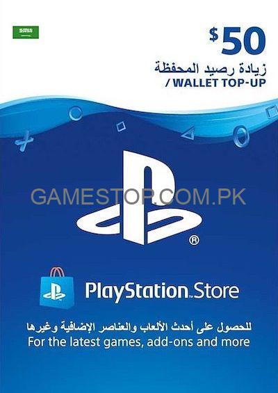 PSN Digital Code $50 USD Saudi Arabia (KSA PSN) - GameStop Pakistan