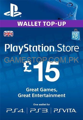 PlayStation PSN Digital Code 15 GBP Wallet Top Up [UK account]