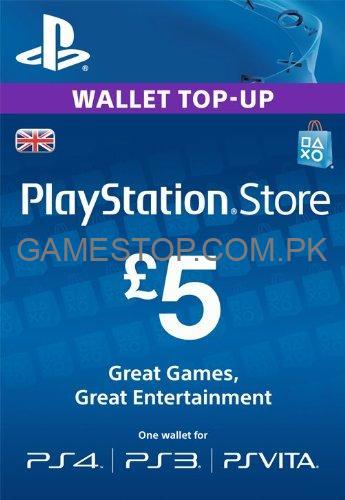 PlayStation PSN Digital Code 5 GBP Wallet Top Up [UK account]